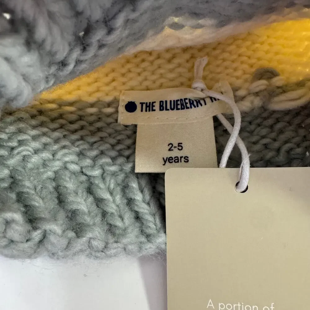 NWT THE BLUEBERRY HILL Bow Hat Bowie Grey Cream 2-5 years Kids
